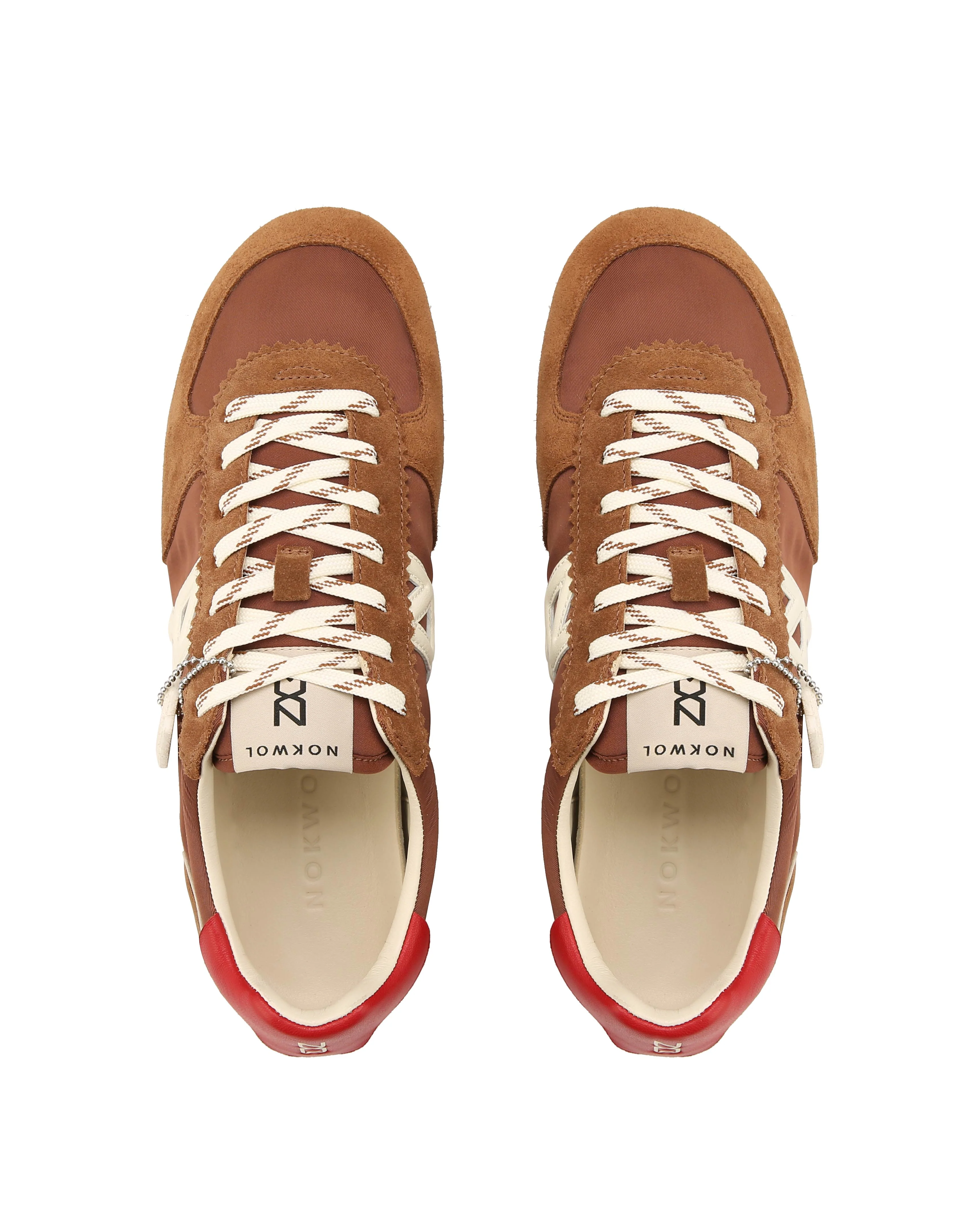 Aries 82 M Tan/Red/Off White Suede/Nylon - Image 7