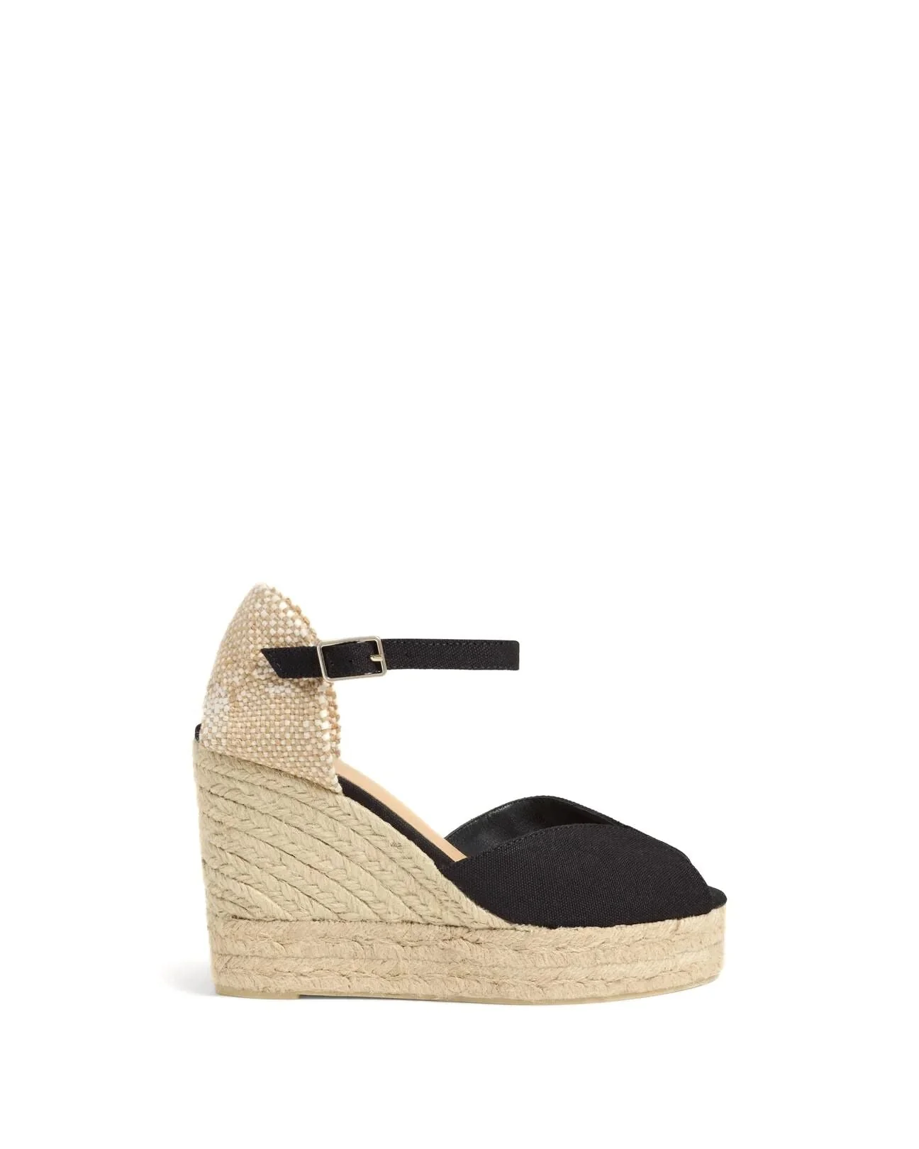 Bianca 8ED Negro Peeptoe Wedge Espadrille - Image 3