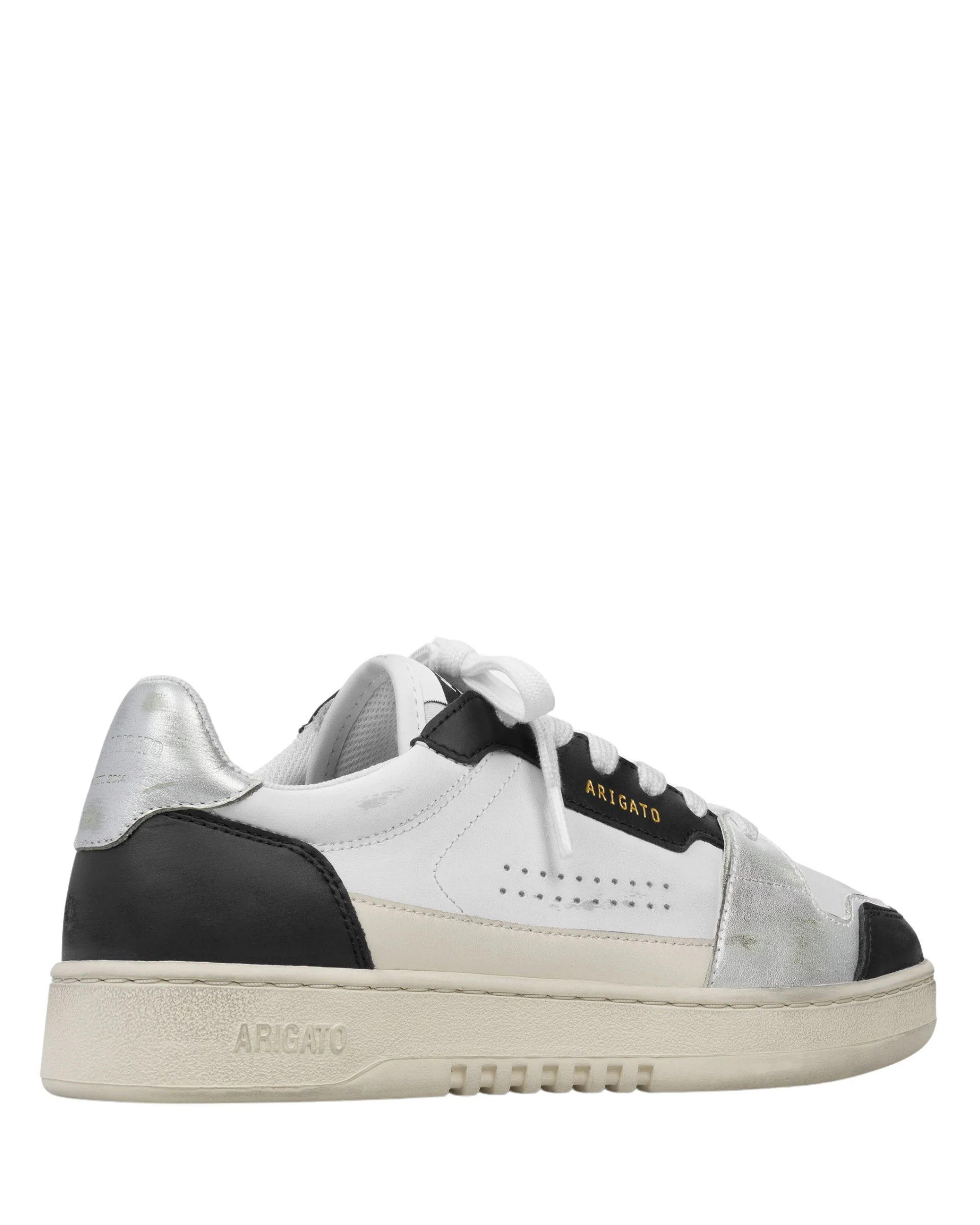 W Dice Lo Sneaker Distressed White/Black Leather/Suede - Image 5