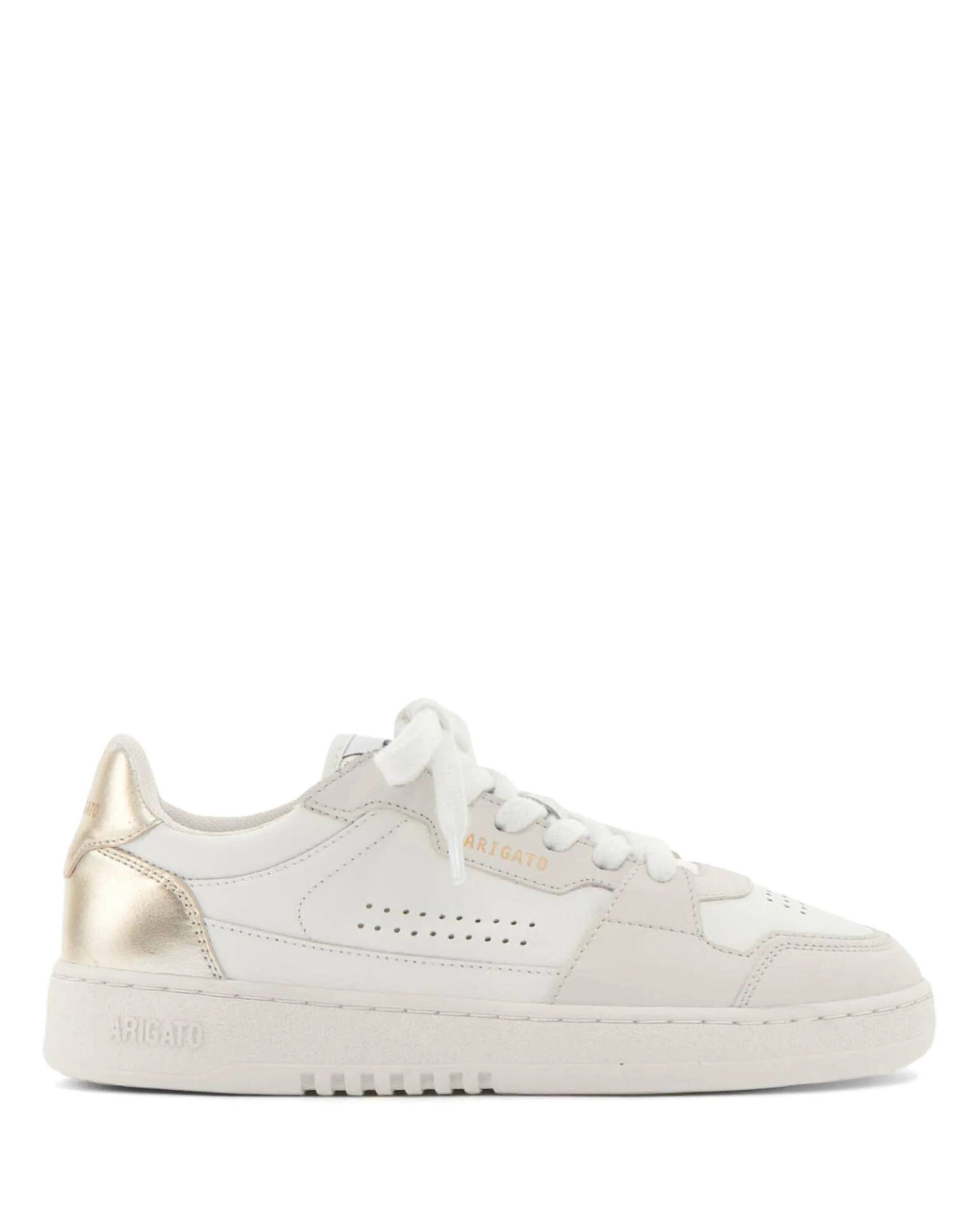 W Dice Lo Sneaker White/Gold Leather/Suede - Image 3