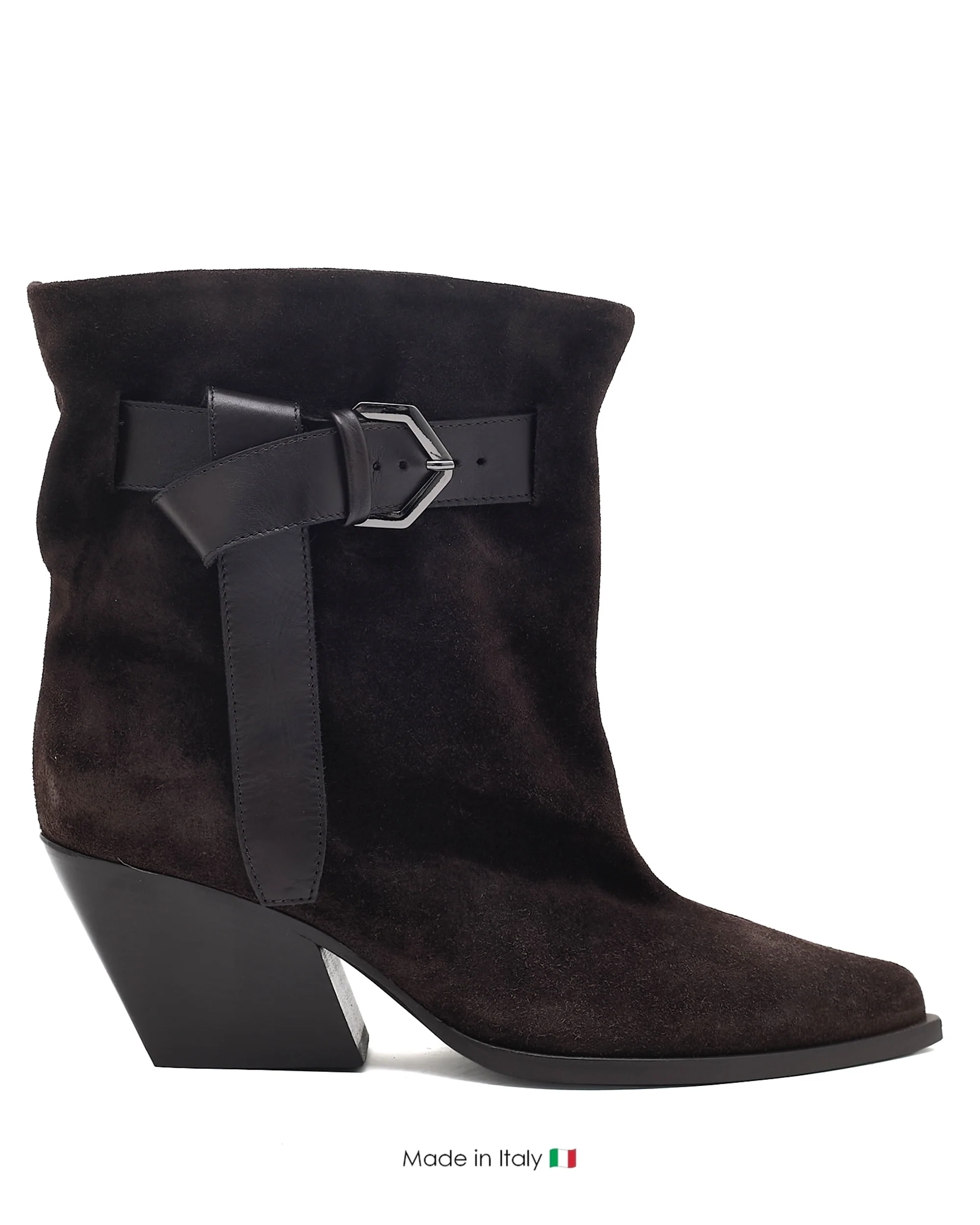 E4494-B Dark Brown Boot Suede