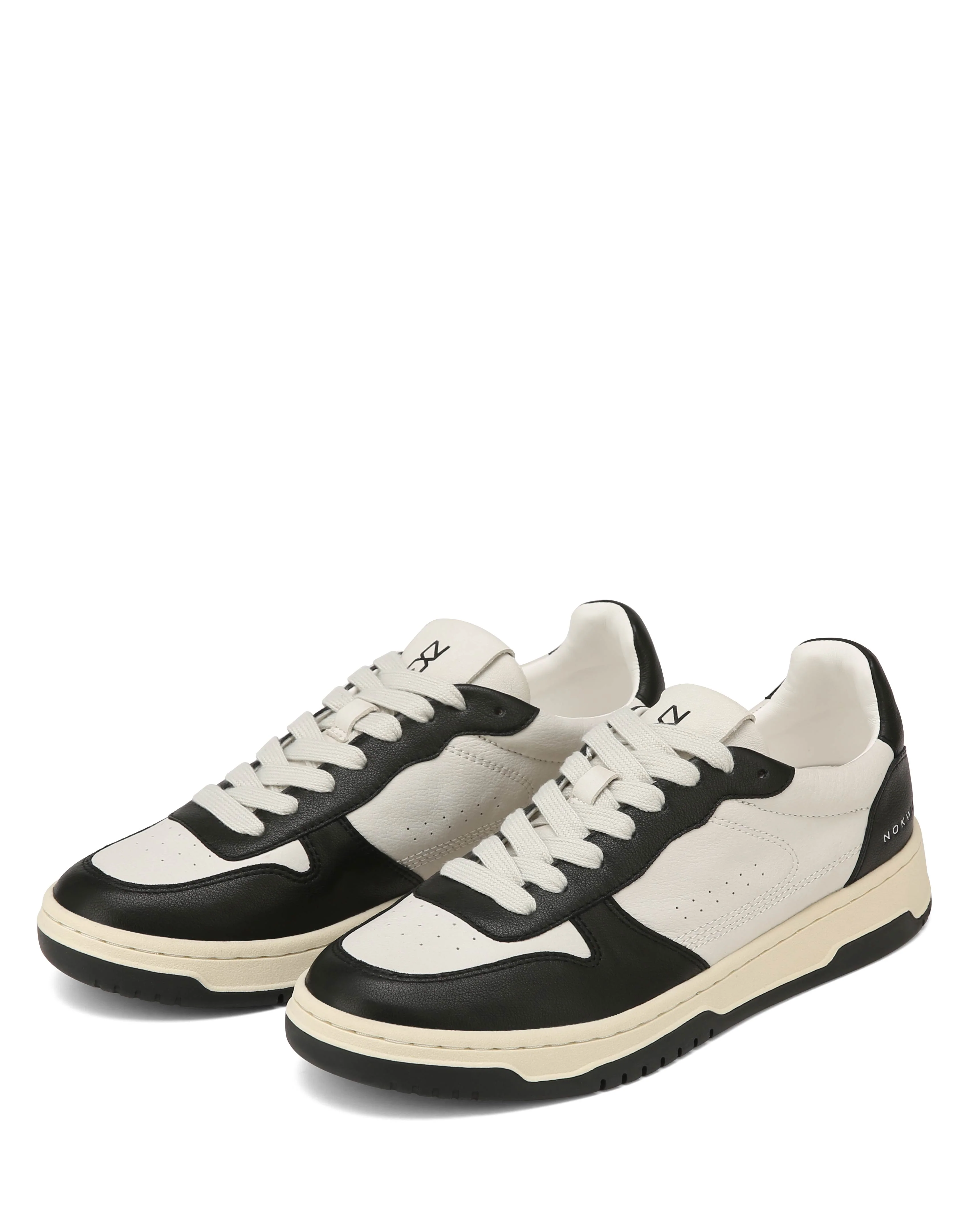 Evie Black/Off White Leather - Image 3