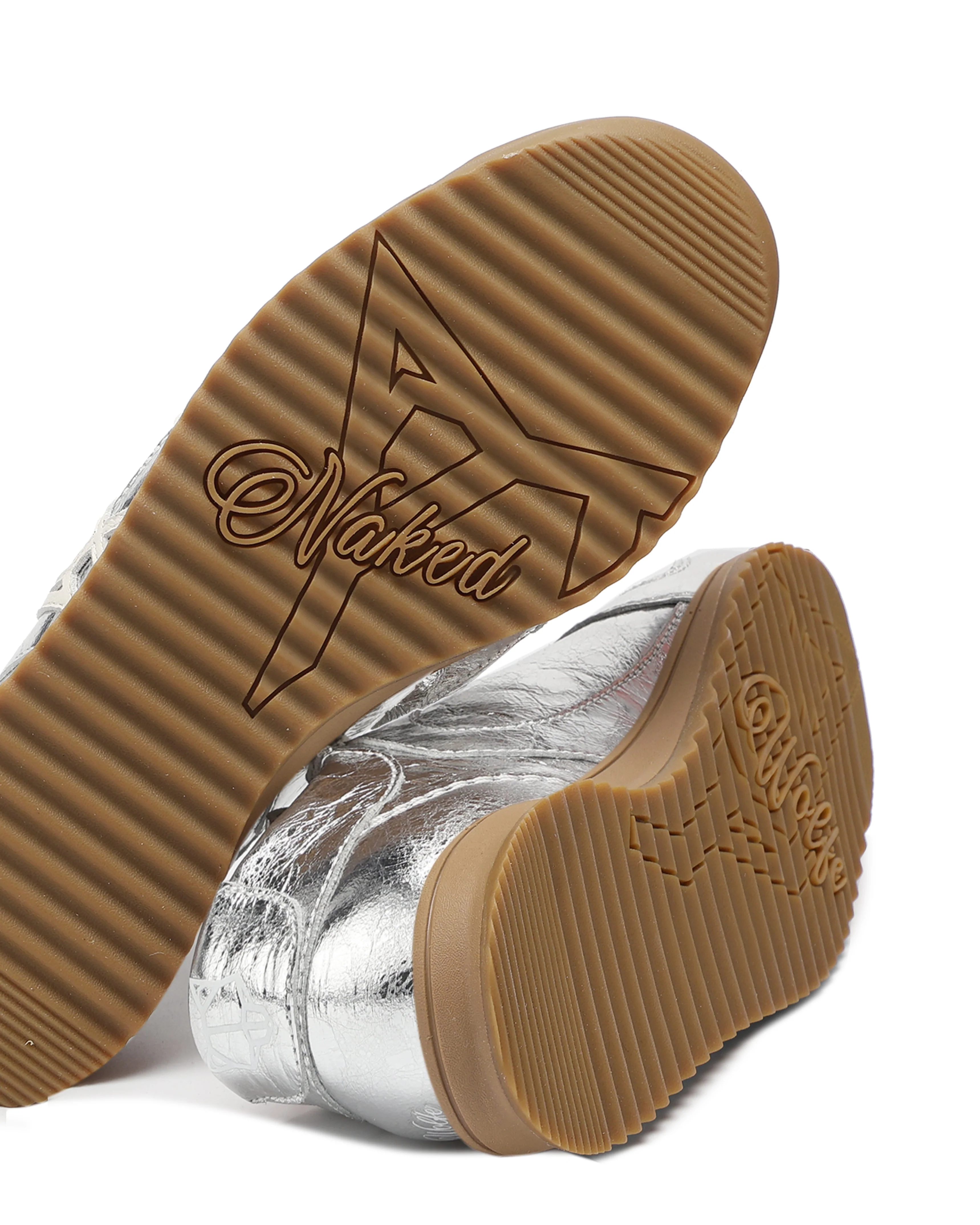Exposuree Silver Crinkle Metallic Leather - Image 4