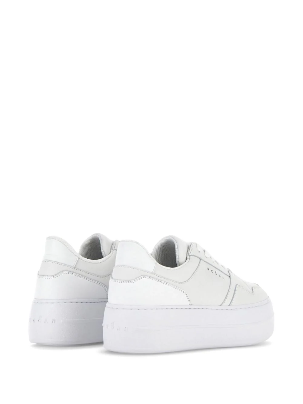 W Platform Sneaker White Leather - Image 5