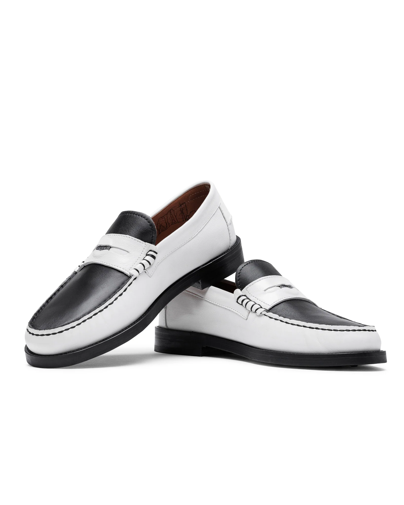 Riviera White/Black Leather - Image 3