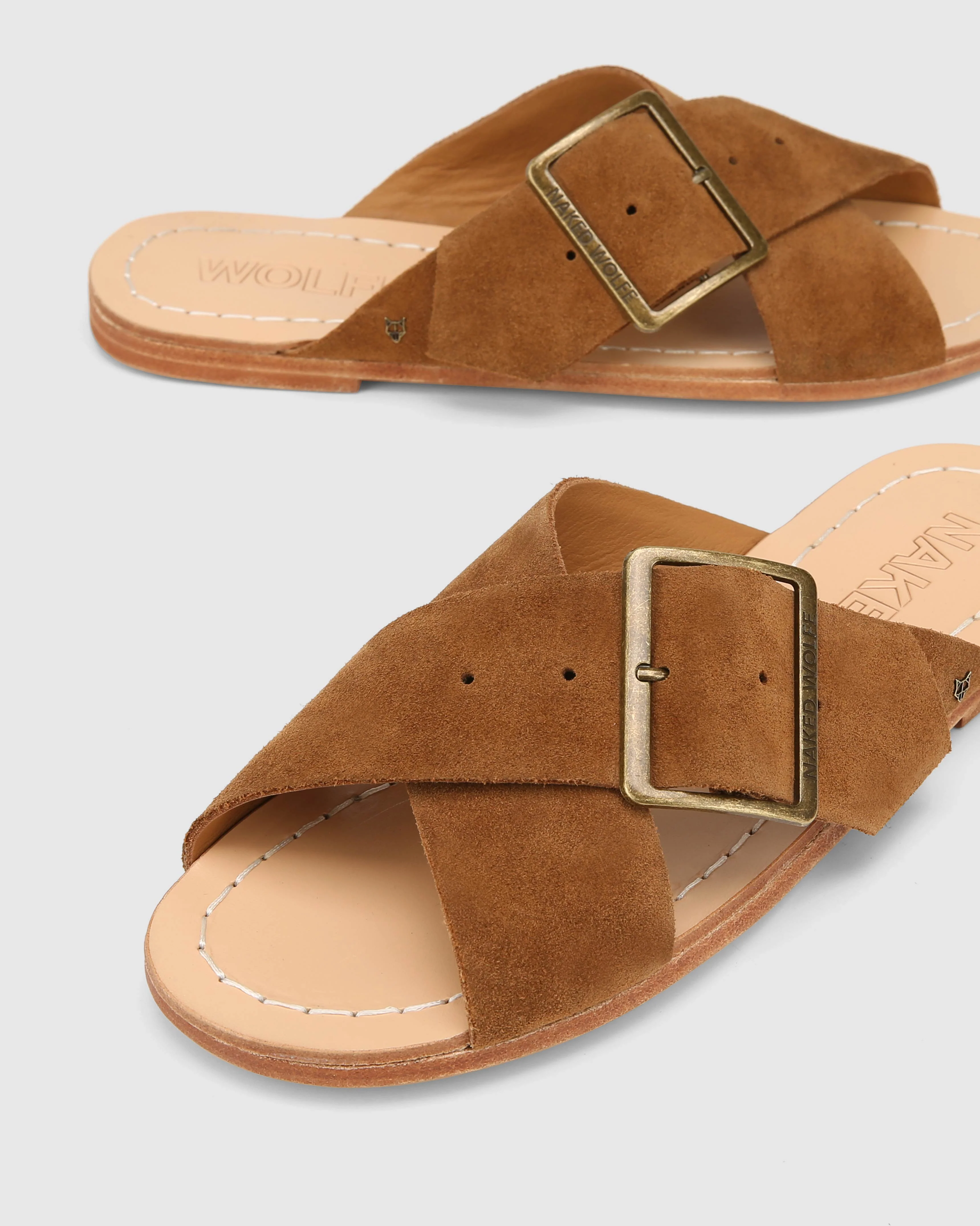 The Magnum Sandal Tan Suede - Image 3